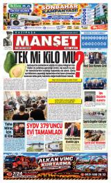 Gazipaşa Manşet gazetesi 1. sayfa