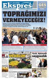 Ge Güneydoğu Ekspres gazetesi 1. sayfa