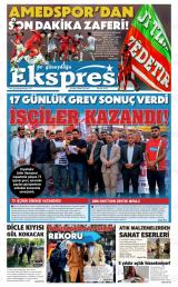 Ge Güneydoğu Ekspres gazetesi 1. sayfa