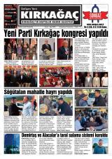Gelişen Yeni Kırkağaç gazetesi 1. sayfa