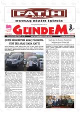 Gemerek Gündem gazetesi 1. sayfa