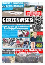 Gerze'nin Sesi gazetesi 1. sayfa
