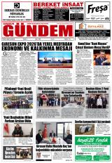 Giresun Gündem gazetesi 1. sayfa