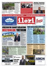 Giresun İleri gazetesi 1. sayfa