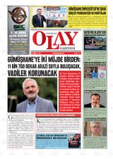 Gümüşhane Olay gazetesi 1. sayfa