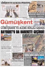 Gümüşkent gazetesi 1. sayfa