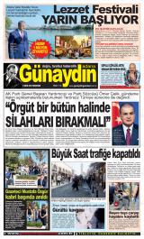 Günaydın Adana gazetesi 1. sayfa