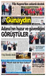 Günaydın Adana gazetesi 1. sayfa