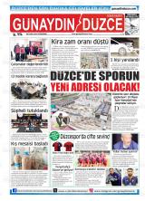 Günaydın Düzce gazetesi 1. sayfa