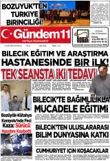 Gündem 11 gazetesi 1. sayfa