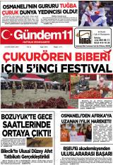 Gündem 11 gazetesi 1. sayfa