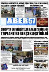 Haber 57 gazetesi 1. sayfa