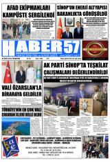 Haber 57 gazetesi 1. sayfa