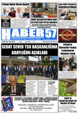Haber 57 gazetesi 1. sayfa