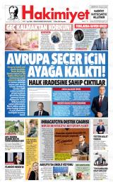 Hakimiyet gazetesi 1. sayfa