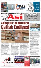 Hatay Asi gazetesi 1. sayfa