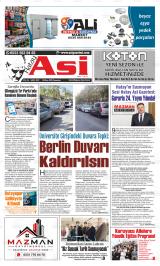 Hatay Asi gazetesi 1. sayfa