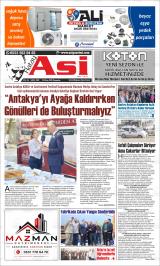 Hatay Asi gazetesi 1. sayfa