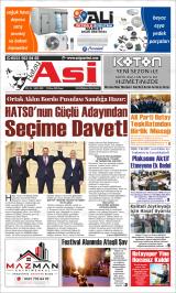 Hatay Asi gazetesi 1. sayfa