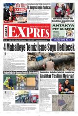 Hatay Expres gazetesi 1. sayfa