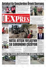 Hatay Expres gazetesi 1. sayfa
