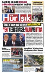 Hür Işık gazetesi 1. sayfa