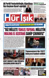 Hür Işık gazetesi 1. sayfa