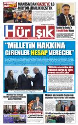 Hür Işık gazetesi 1. sayfa