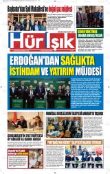 Hür Işık gazetesi 1. sayfa