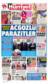 Hürriyet gazetesi 1. sayfa