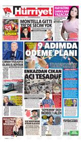 Hürriyet gazetesi 1. sayfa