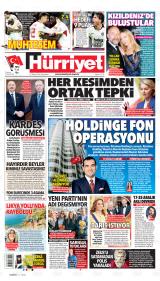 Hürriyet gazetesi 1. sayfa