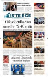 İş'te Ege gazetesi 1. sayfa