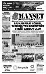 Kahramanmaraş Manşet gazetesi 1. sayfa