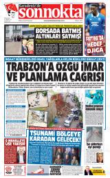 Karadeniz'de Sonnokta gazetesi 1. sayfa