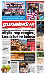 Karadeniz'den Günebakış gazetesi 1. sayfa