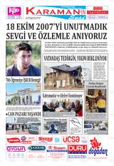 Karamanın Sesi gazetesi 1. sayfa