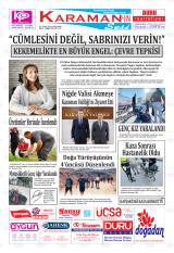 Karamanın Sesi gazetesi 1. sayfa