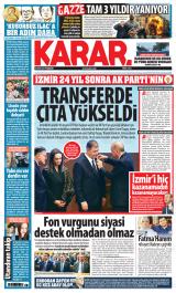 Karar gazetesi 1. sayfa