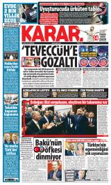 Karar gazetesi 1. sayfa