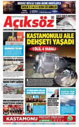 Kastamonu Açıksöz gazetesi 1. sayfa