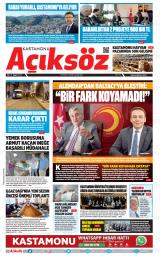 Kastamonu Açıksöz gazetesi 1. sayfa