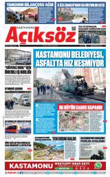 Kastamonu Açıksöz gazetesi 1. sayfa