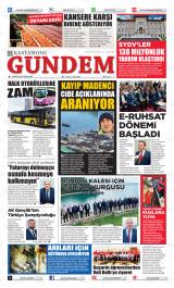 Kastamonu Gündem gazetesi 1. sayfa