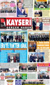 Kayseri Gerçek Haber gazetesi 1. sayfa