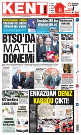 Kent Bursa gazetesi 1. sayfa