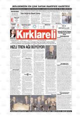 Kırklareli gazetesi 1. sayfa
