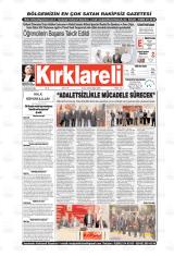 Kırklareli gazetesi 1. sayfa