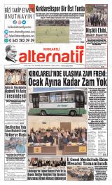 Kırklareli Alternatif gazetesi 1. sayfa