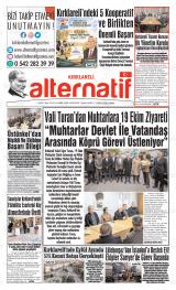 Kırklareli Alternatif gazetesi 1. sayfa
